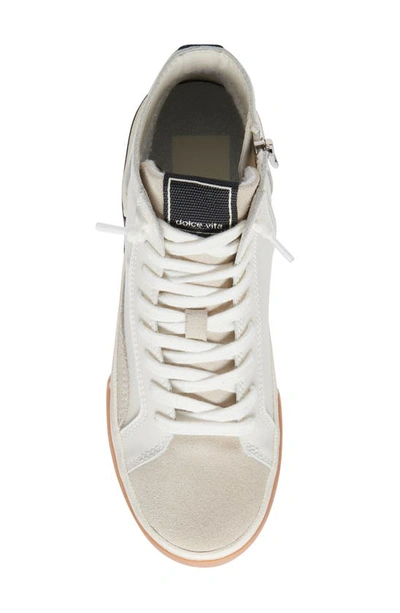 Shop Dolce Vita Zohara High Top Sneaker In White/ Black Leather
