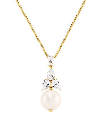Shop Adriana Orsini Women's Versailles 18k-gold-plated, Cultured Freshwater Pearl & Cubic Zirconia Pendant Necklace