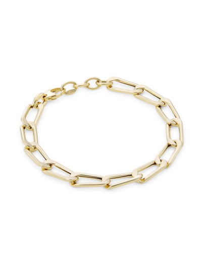 Shop Saks Fifth Avenue Women's 14k Gold Paper Clip Chain Bracelet In Yellow Gold