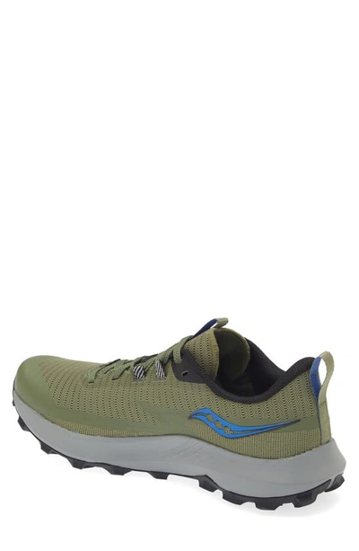Saucony Peregrine 13 Running Shoe In Glade/ Black