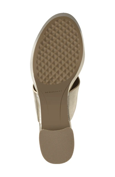 Aerosoles Camera Platform Sandal In Gold Metallic Leather