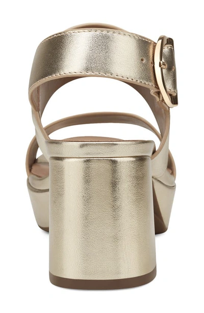 Aerosoles Camera Platform Sandal In Gold Metallic Leather