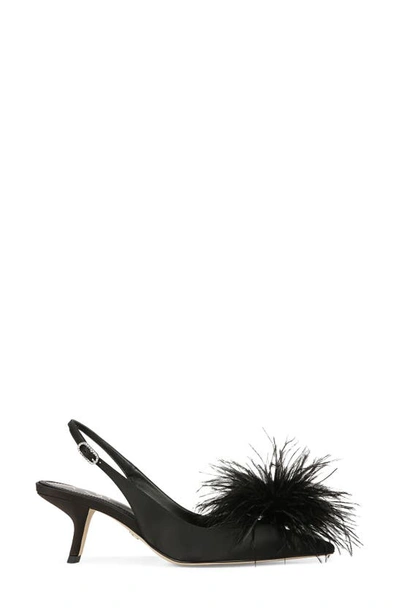 Shop Sam Edelman Bianka Feather Slingback Pump In Black