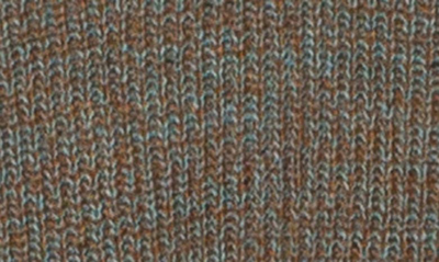 Liverpool Los Angeles Button Mock Neck Marled Sweater In Caramel Multi