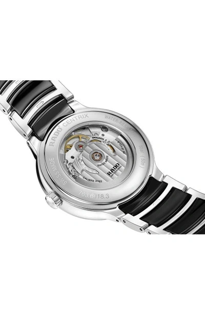 Rado Centrix Diamond Automatic Bracelet Watch, 39.5mm In Black