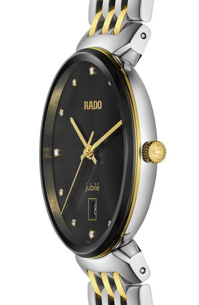 Rado Florence Classic Diamond Bracelet Watch, 38mm In Black