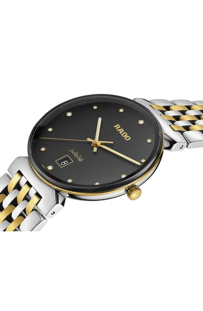Rado Florence Classic Diamond Bracelet Watch, 38mm In Black