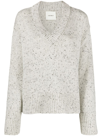 Shop Lisa Yang Grey Aletta Cashmere Sweater