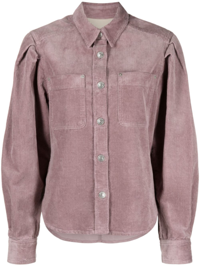 Shop Marant Etoile Purple Renata Corduroy Shirt