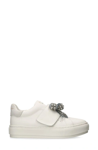 Shop Kurt Geiger Laney Bow Sneaker In Open Grey