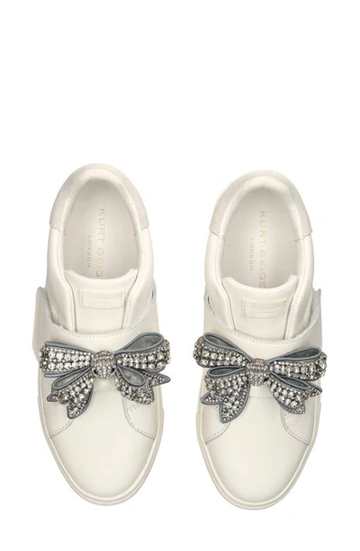 Shop Kurt Geiger Laney Bow Sneaker In Open Grey