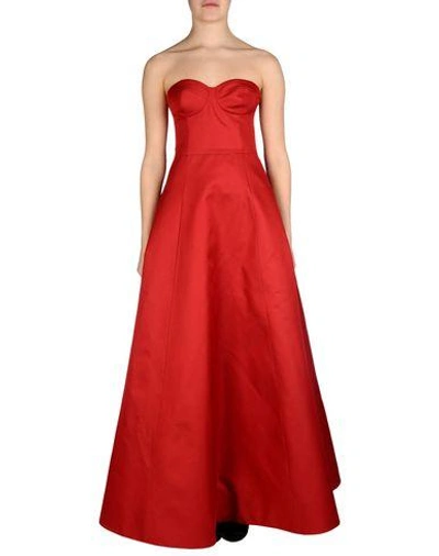 Shop Michael Kors Long Dress In Red