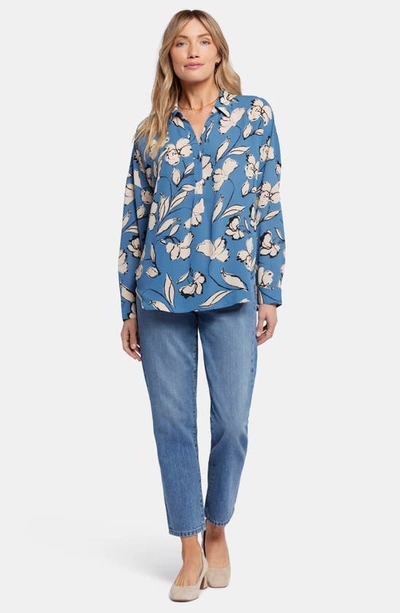 Shop Nydj Becky Recycled Polyester Georgette Blouse In La Grande