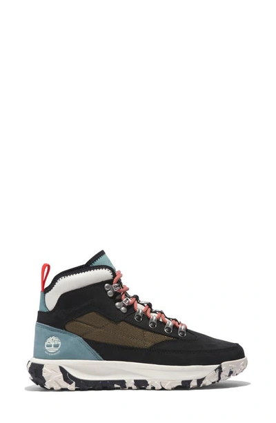 Shop Timberland Greenstride™ Motion 6 Mid Waterproof Hiking Boot In Black Nubuck