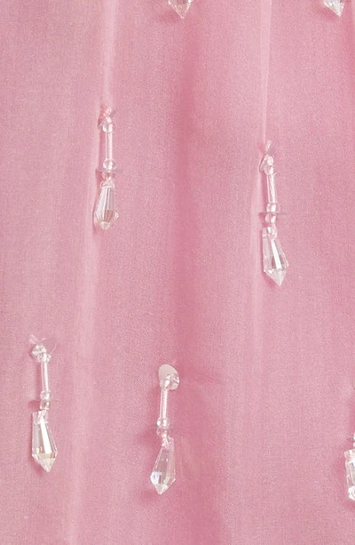 Shop Cinq À Sept Kandice Crystal Drop Silk Button-up Shirt In Faded Violet