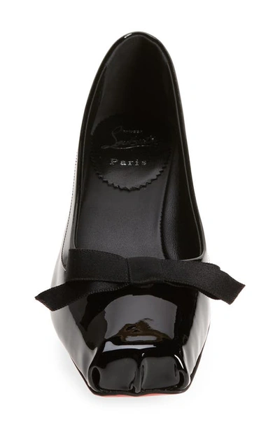 Christian Louboutin Mamaflirt 30 Bow-detailed Patent-leather Pumps In B439 Black
