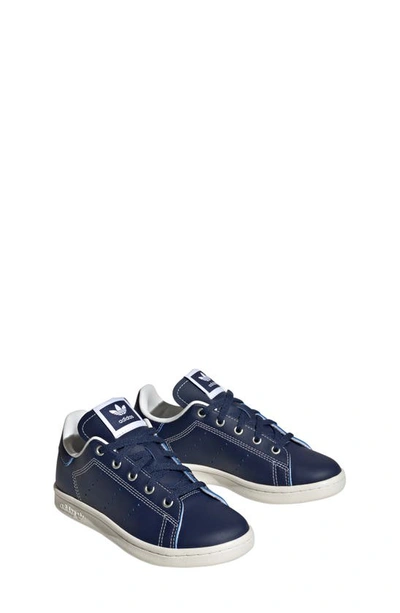 Shop Adidas Originals Kids' Stan Smith Sneaker In Dark Blue/ White/ Dark Blue