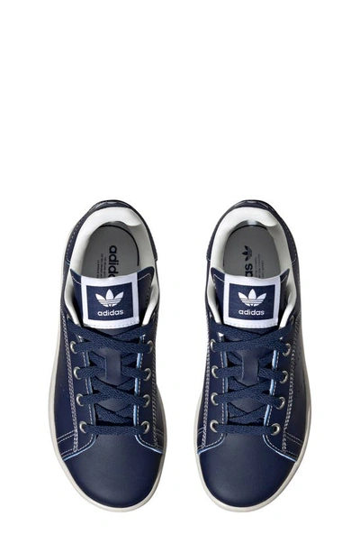 Shop Adidas Originals Kids' Stan Smith Sneaker In Dark Blue/ White/ Dark Blue