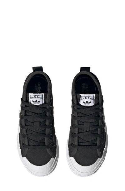 Shop Adidas Originals Nizza Mid Top Platform Sneaker In Black/ White/ Black