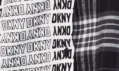 Shop Dkny Print Sleep Shirt In Black Plaid
