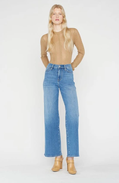 Frame Le Slim Palazzo Ankle Jeans In Drizzle