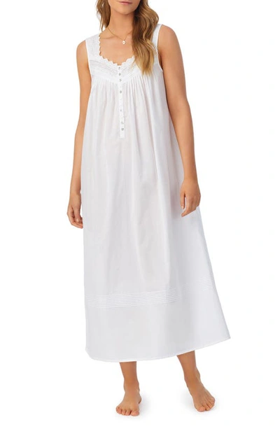 Shop Eileen West Sleeveless Cotton Ballet Nightgown In White