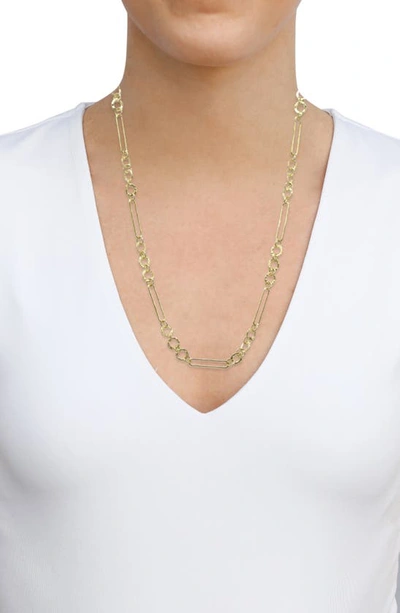 Shop Armenta Sueno Paper Clip Chain Necklace In Gold