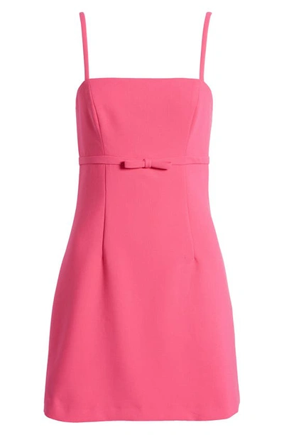 Shop French Connection Whisper Ruth Bow Dress In Fuchsia
