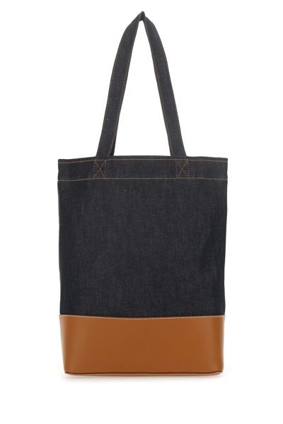 Apc A.p.c. Dark Blue Denim Handbag