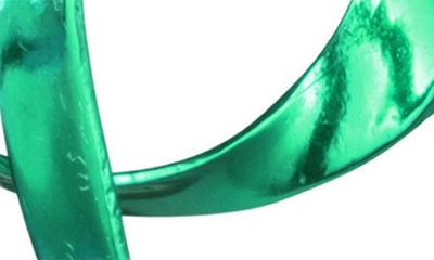 Sterling King Allegro Ribbon Drop Earrings In Emerald