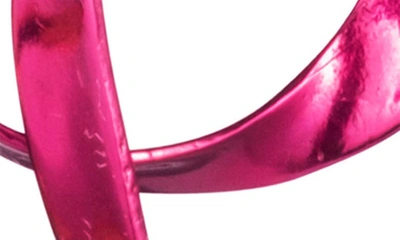 Sterling King Allegro Ribbon Drop Earrings In Fuchsia