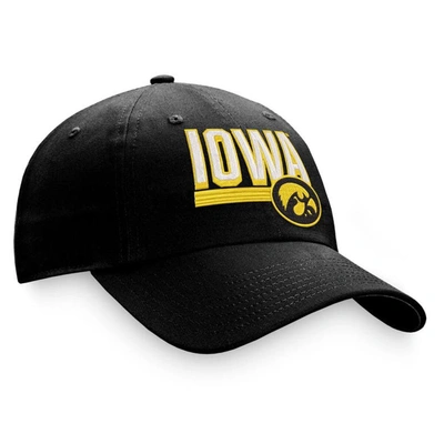 Shop Top Of The World Black Iowa Hawkeyes Slice Adjustable Hat