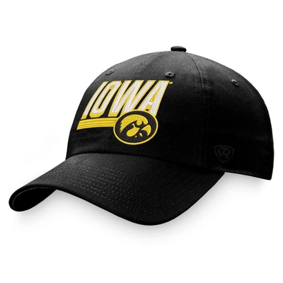 Shop Top Of The World Black Iowa Hawkeyes Slice Adjustable Hat