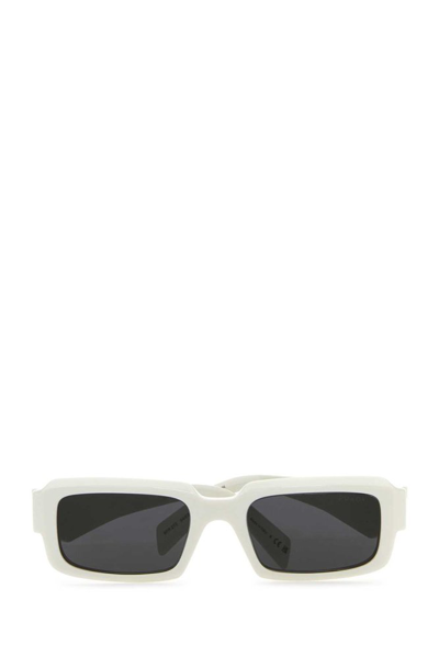 Shop Prada Eyewear Rectangle In White