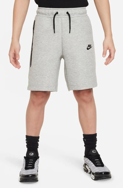 Shop Nike Sportswear Tech Fleece Shorts In Dark Grey Heather/ Black