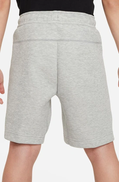 Shop Nike Sportswear Tech Fleece Shorts In Dark Grey Heather/ Black