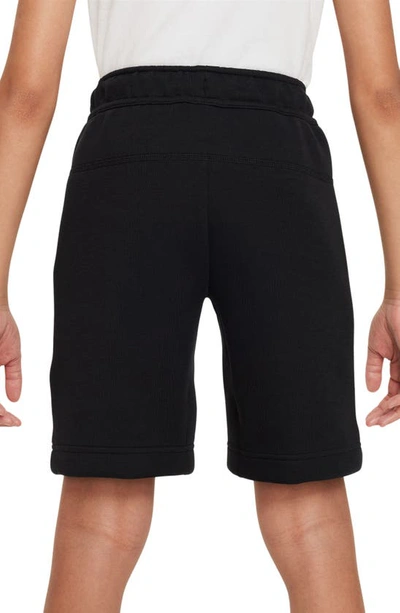 Shop Nike Sportswear Tech Fleece Shorts In Black/ Black/ Black