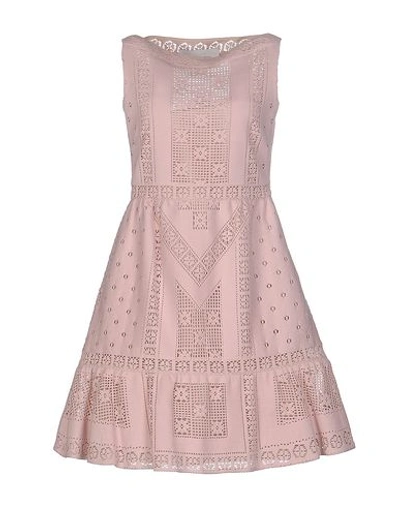 Valentino Short Dress In Light Pink