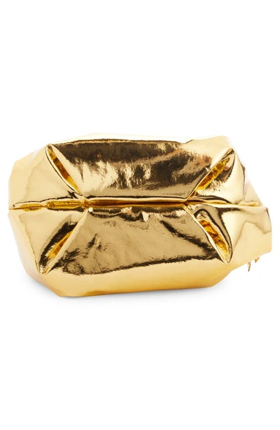Shop Dries Van Noten Twisted Top Handle Bag In Gold 954