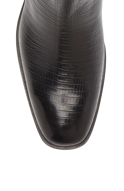 Tom Ford Alec Croc-effect Leather Chelsea Boots In Black