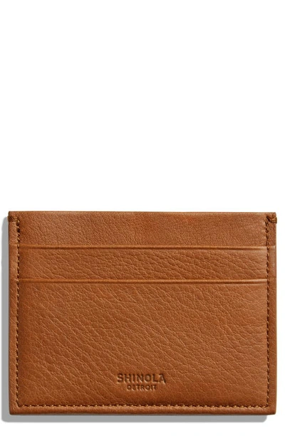 Shop Shinola Leather Card Case In Tan