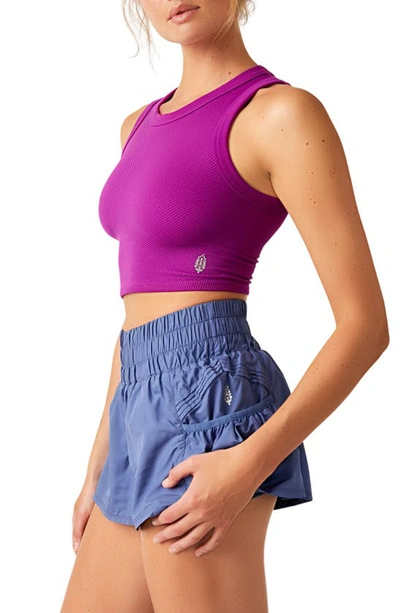 Shop Fp Movement Free People  Free Throw Crop Muscle Tank Top In Vivid Violet