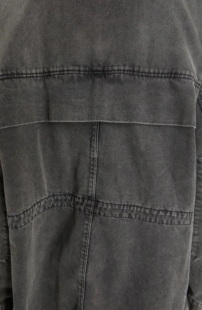 Shop Isabel Marant Elize Denim Utility Jacket In Faded Black