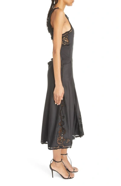 Shop Isabel Marant Jadel Open Back Stretch Silk Dress In Black