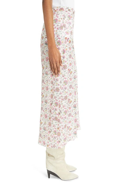 Shop Isabel Marant Lisanne Floral Skirt In Ecru