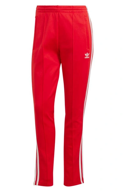 Shop Adidas Originals Superstar Track Pants In Better Scarlet