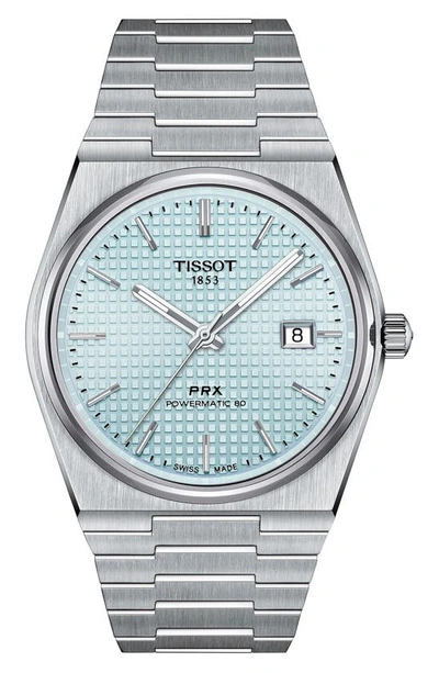 Tissot T1374071135100 Prx Powermatic 80 Stainless-steel Automatic Watch In Silver Grey