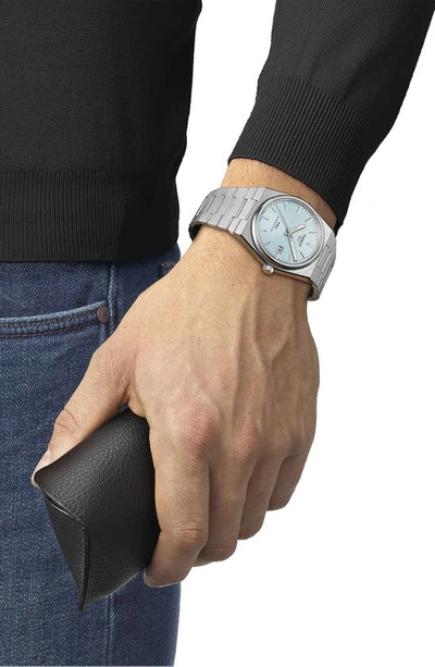 Shop Tissot Prx Powermatic 80 Bracelet Watch, 40mm In Silver Grey