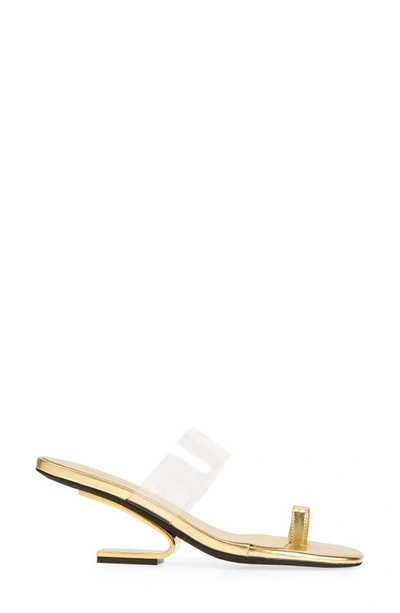 Shop Jeffrey Campbell Calculate Slide Sandal In Gold
