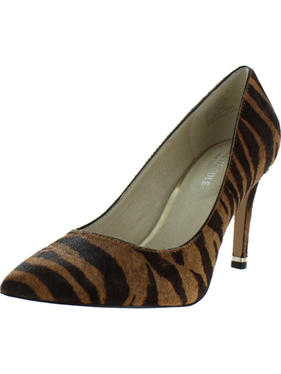 Shop Kenneth Cole New York Riley 85 Womens Leopard Print Pointed Toe Pumps In Brown